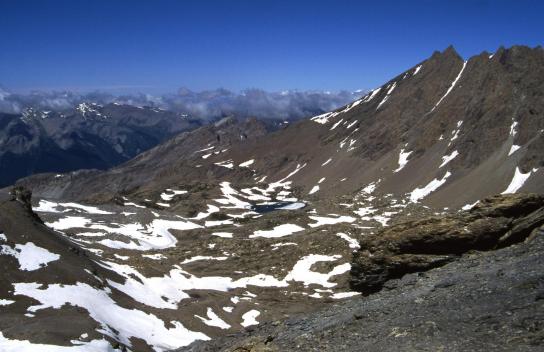 Au sommet de la Tête de Fréma à 3151m (Lac Noir et Pointe d'Aval)