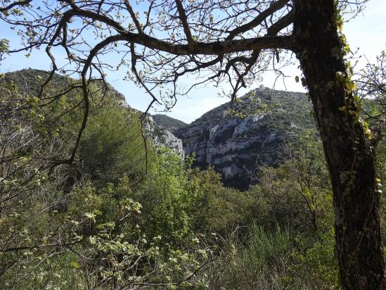 Sur la piste de retour vers Venasque, vue de la sortie de la combe de la Fontaine du Rupt