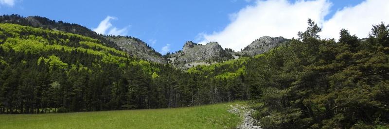 Sur la piste de descente du vallon de Combeau