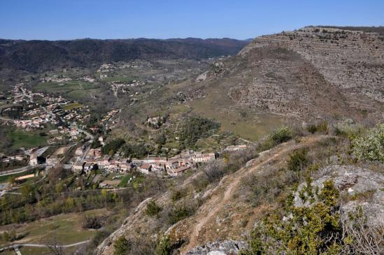 Rompon vu depuis le rebord de la falaise du Serre du Gouvernement