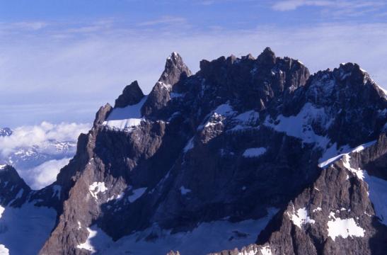 Vue sur la Meije depuis le sommet de la Grande Ruine