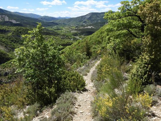 Sur le sentier-balcon après avoir dépassé Côte chaude