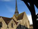 Egreville (église St Martin vue du dessous des halles)