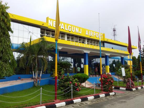 L'entrée de l'aéroport de Nepalgunj