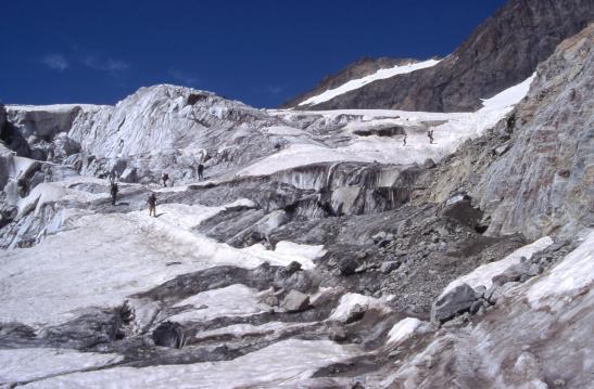 Descente du Glacier Blanc