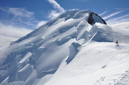 Sur l'arête des Bosses