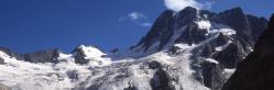 Le glacier de la Pilatte vu depuis le refuge