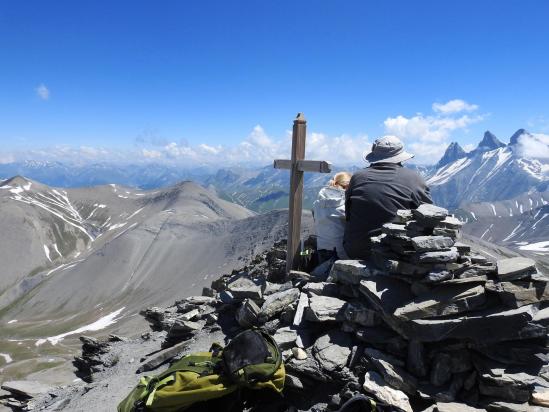 Au sommet du pic du Mas de la Grave