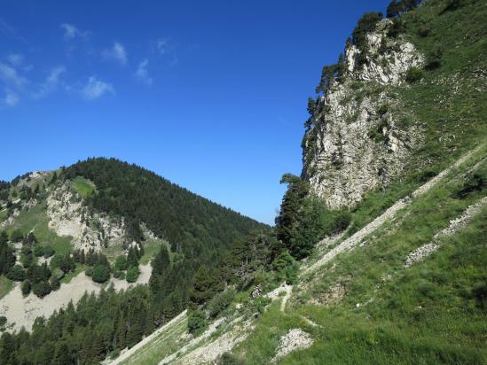 Dans le contournement de la Tête de la Grangette