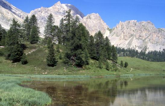 La Crête des Veyres vues depuis le lac Miroir