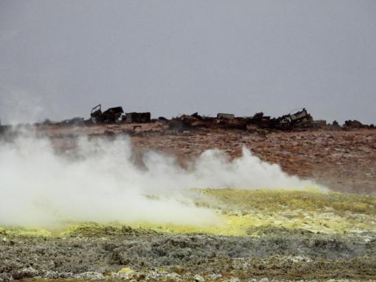 Les salfatares du volcan Dallol