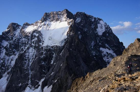 L'Ailefroide vue depuis le col de la Temple