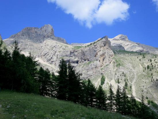 A l'approche de la fontaine du Vallon (Pic de Bure)