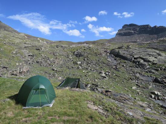 Bivouac dans le vallon des Aguilous (Col de la Géla et pic de Gerbats)