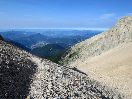 En haut de la Combe d'Aurouze