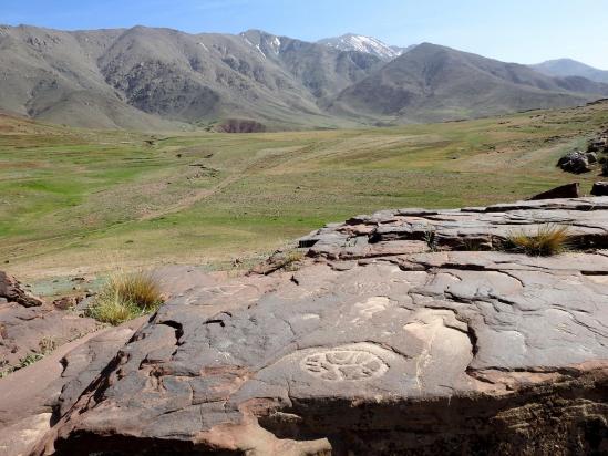 L'une des gravures rupestres du plateau du Yagour