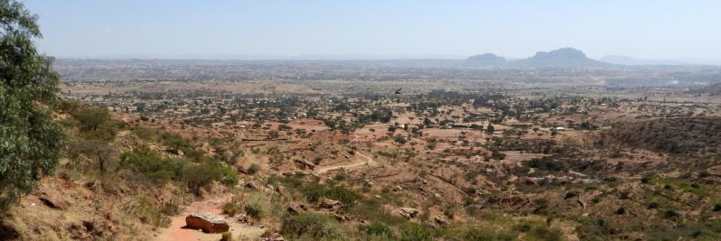 L'immensité du plateau qui succède aux falaises du Gheralta