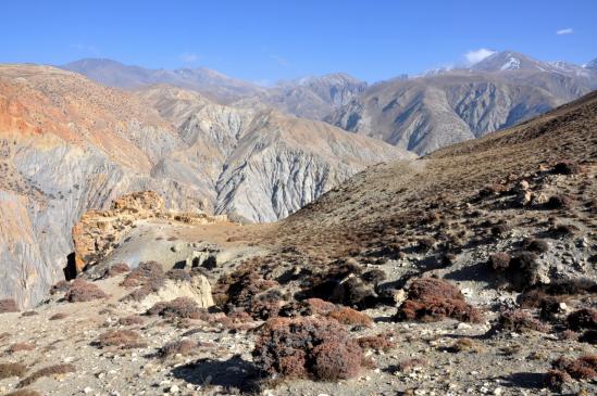 Belvédère au-dessus de la Chaka khola : mais où est donc Chhuchhu gompa ?