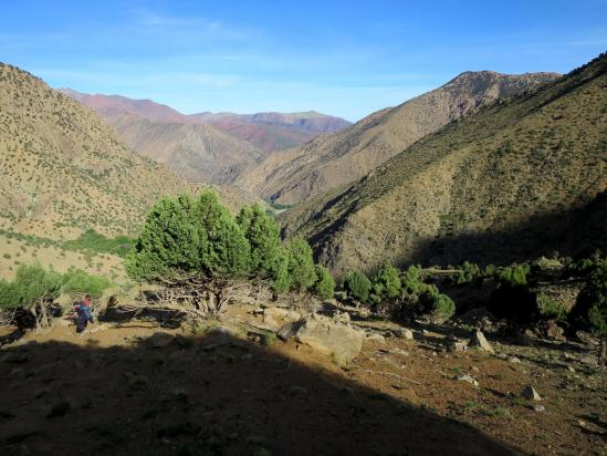 Au départ du bivouac sous le tizi n'Tislit