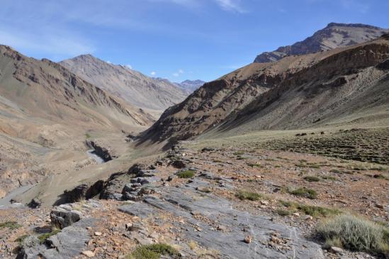 Sur la RG de la Tsarap Chu, le belvédère au-dessus de la rivière