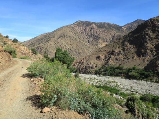 Au début de la piste d'Aït Bakka en RG de la vallée de l'assif Anssa