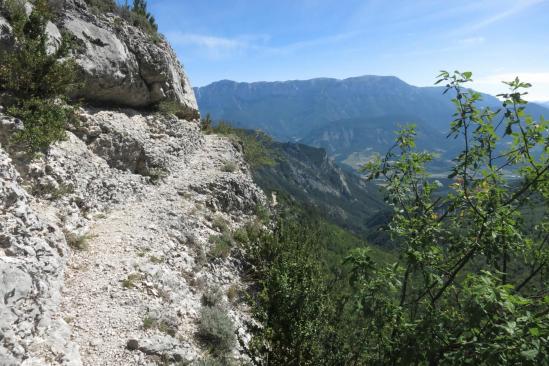 Le petit passage avant d'arriver au col de Beaufayn