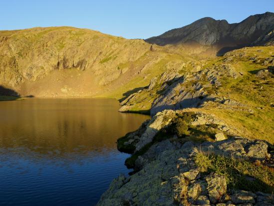 Coucher de soleil sur le lac Trigoniero