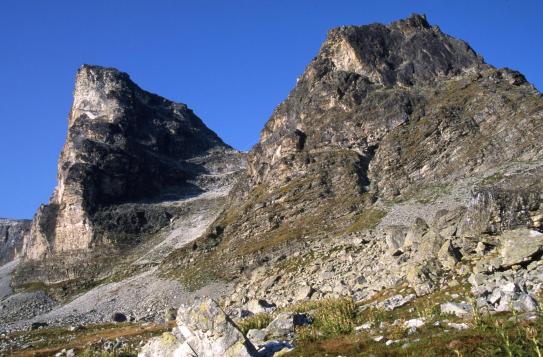 Le Grand Bec d'Etache vu depuis le lac du Plan des Eaux