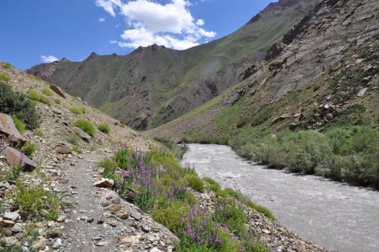 La vallée de l'Oma Chu en aval de Dibling