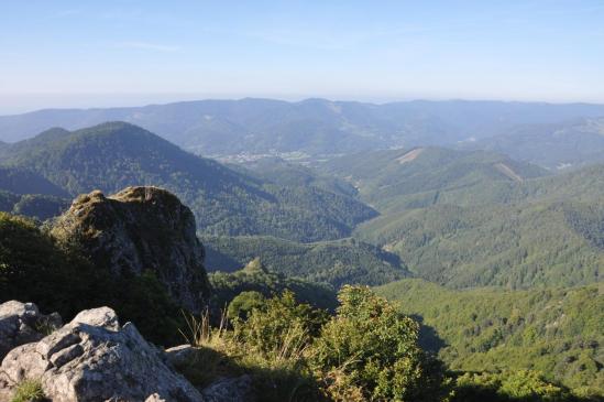 Vogelstein (panorama sur la vallée de la Doller)