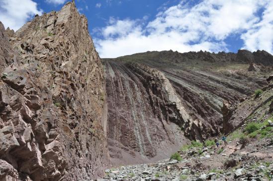 Descente dans la vallée de la Skurmo Chu