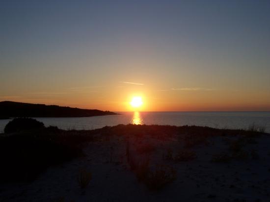 Coucher de soleil à Ghignu