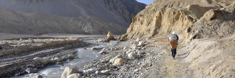 Dans le lit de la Kali Gandaki