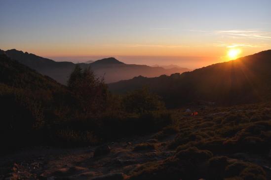 Coucher de soleil à Ortu di u Piobbu