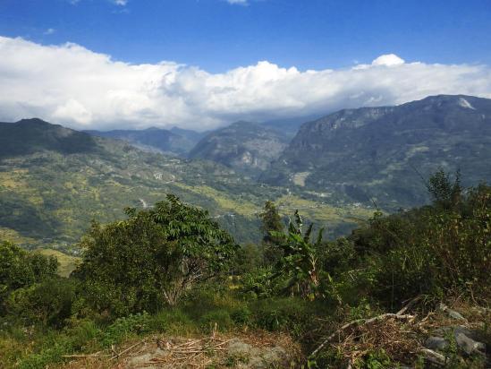 La vallée de la Rahughat khola vue depuis Patalekhet