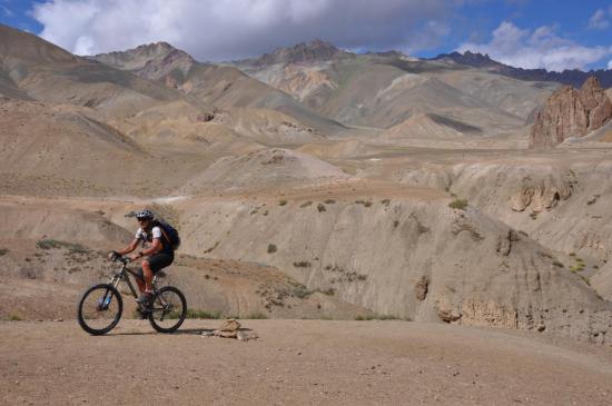 Dominique dans la montée au Prinkti La