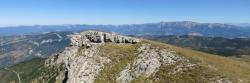 Les murailles sud du Vercors vues depuis le sommet de la Servelle (1613m)