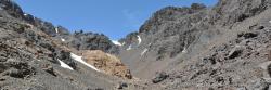 Le tizi n'Ouagane vu côté sud (massif du Toubkal - Maroc)