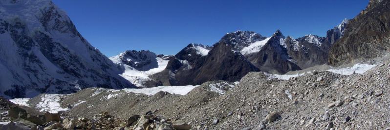 Descente du Trolambau glacier